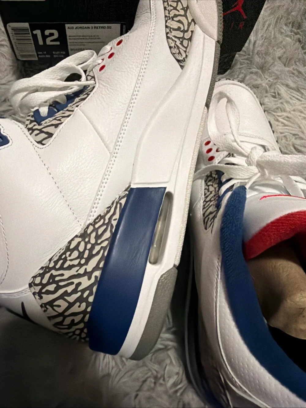 Jordan Air Jordan 3 Retro OG True Blue Mid Top 2016 854262-106 Size 12 VNDS